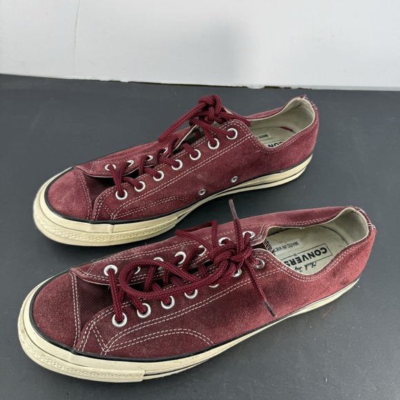 CONVERSE Chuck Taylor 70s Low Top Suede Leather Wine Men 11.5 US Unisex WO 13.5 - Picture 6 of 16